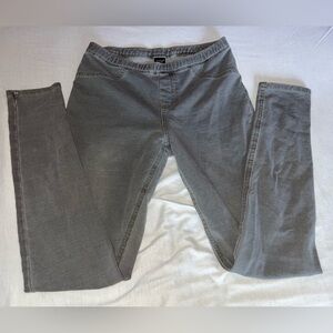Hue Gray Denim Jean Leggings Pull On Super Stretch Jennings Size S